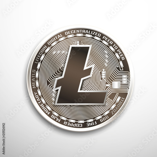 Litecoin silver coin.
