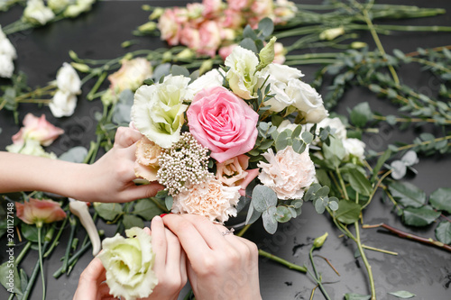 Foto Master class on making bouquets for kids