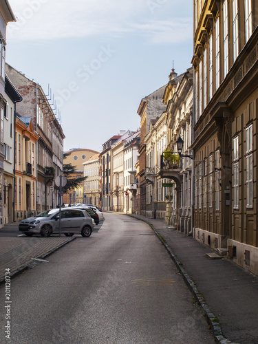 calm street view in Sopron, Hungary