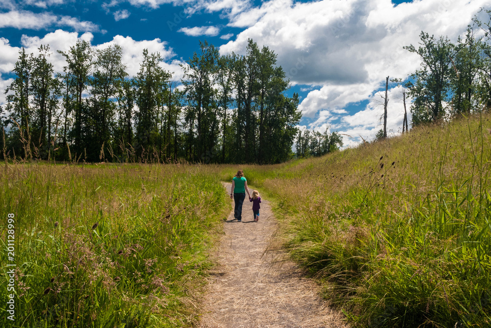 Mother and Daughter on a Trail