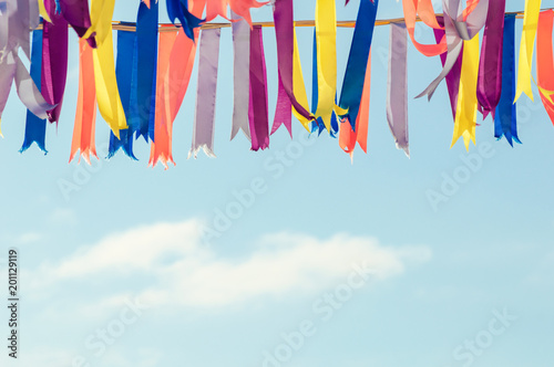 Colorful bunting party flags