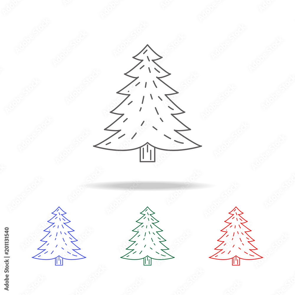 Obraz premium Pine icon. Elements of camping multi colored icons. Premium quality graphic design icon. Simple icon for websites, web design; mobile app, info graphics