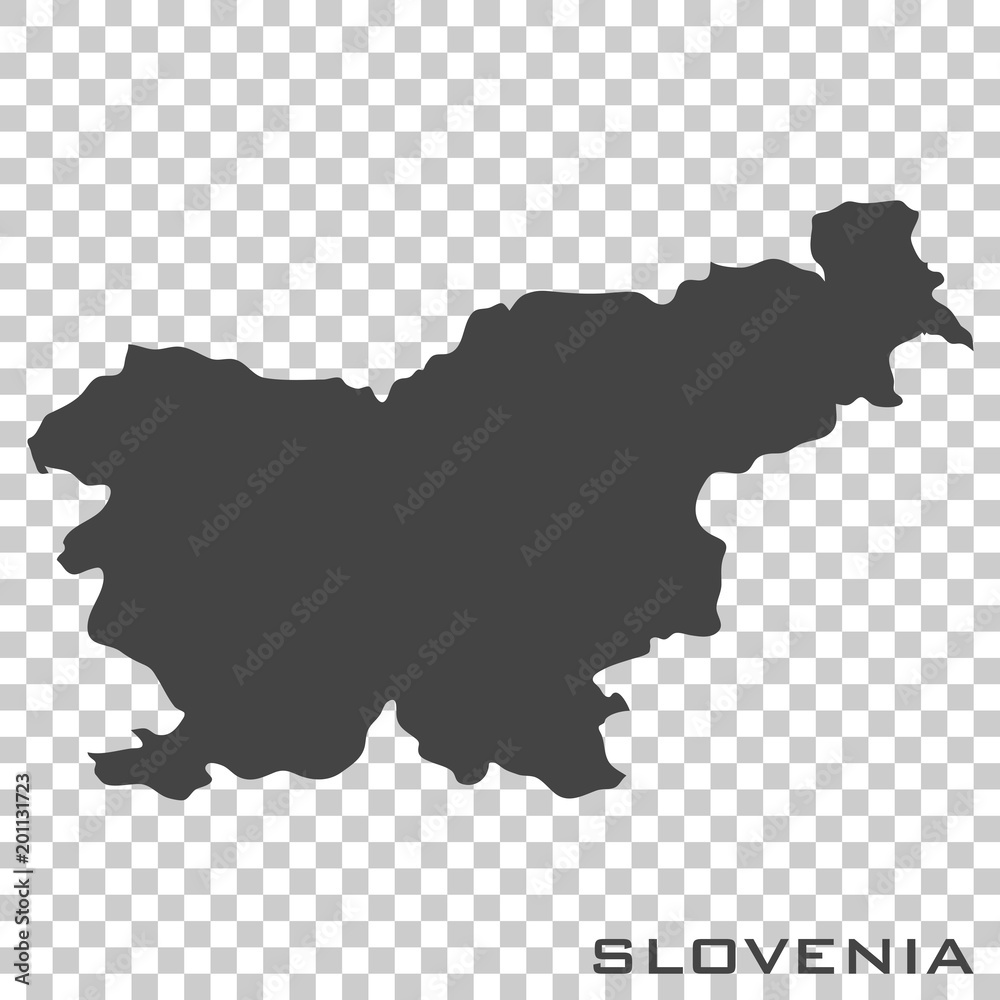 Vector icon map of Slovenia on transparent background