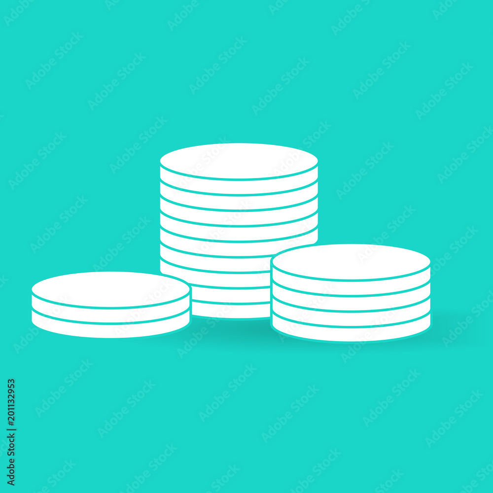 Vector Icon a lot of money. Illustration of a pile of money Vector Icon a lot of money. Illustration of a pile of money