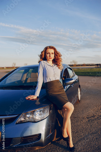 girl in a car © hetmanstock2