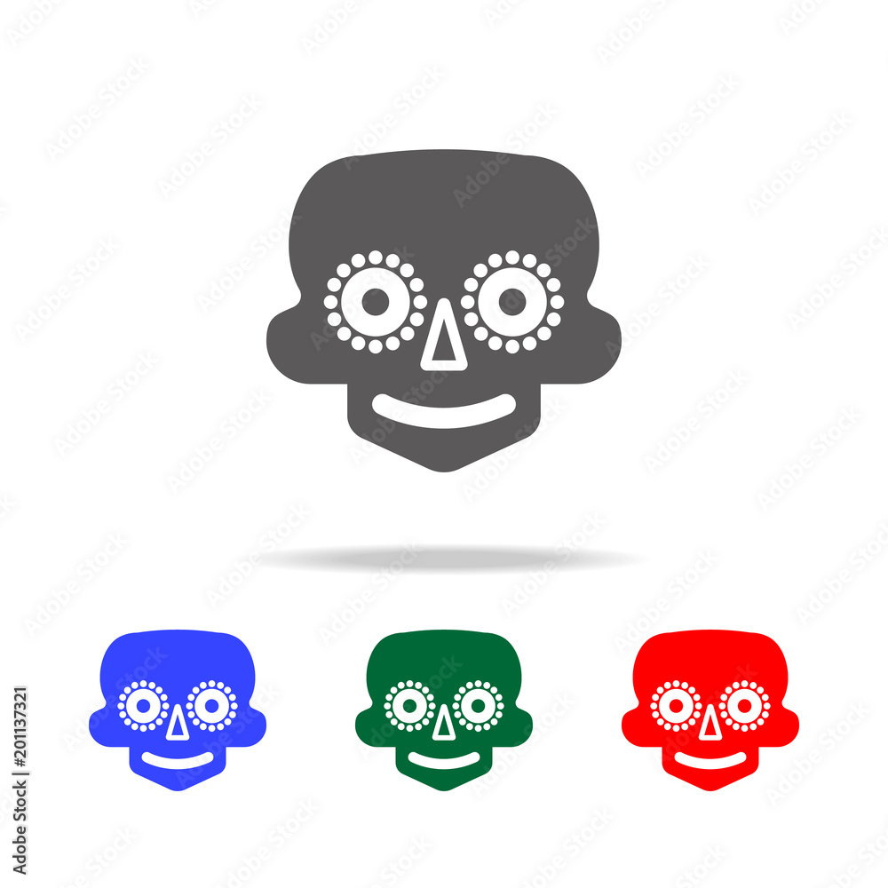 mask the day of the dead icon. Elements of culture of Mexico multi colored icons. Premium quality graphic design icon. Simple icon for websites, web design, mobile app