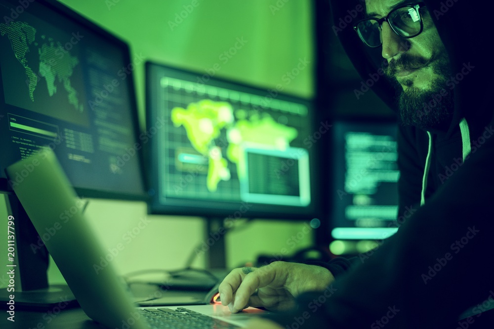 Hacker hacking data information Hacker hacking data information
