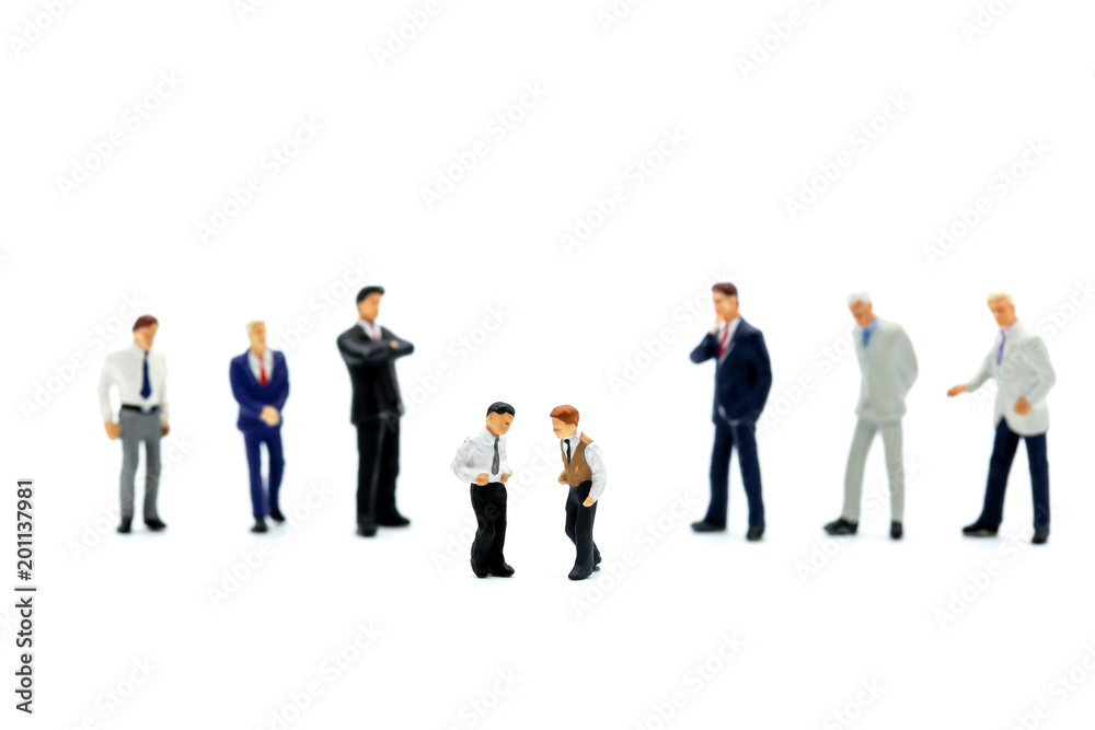 Miniature people : group of businessman team.