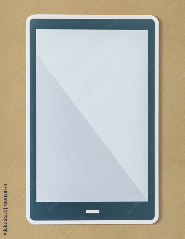Blank isolated digital tablet icon Blank isolated digital tablet icon