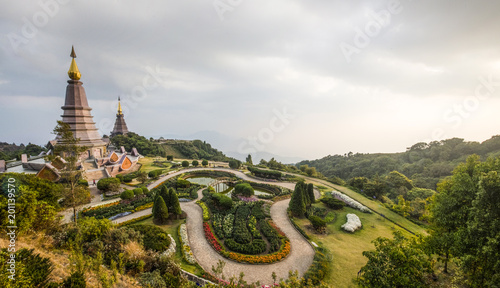 Pagoda on the top of Doi Inthanon Chiang Mai, Thailand. © Taweechai