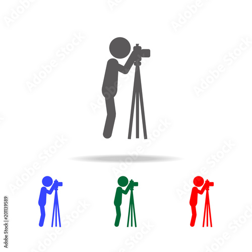 Photographer icon. Elements of people profession in multi colored icons. Premium quality graphic design icon. Simple icon for websites, web design, mobile app, info graphics