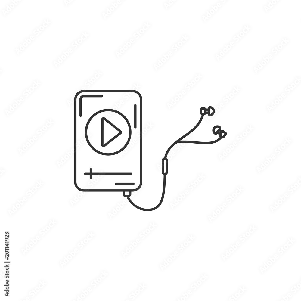 Obraz premium Music Player icon. Simple element illustration. Music Player symbol design template. Can be used for web and mobile