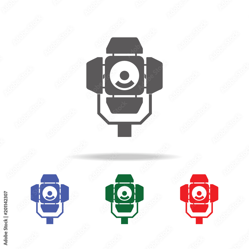 Photo camera Spotlight icon. Elements of photo camera in multi colored icons. Premium quality graphic design icon. Simple icon for websites, web design, mobile app, info graphics