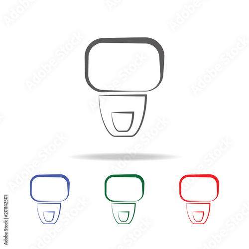 External flash for camera logo icon. Elements of photo camera in multi colored icons. Premium quality graphic design icon. Simple icon for websites, web design, mobile app