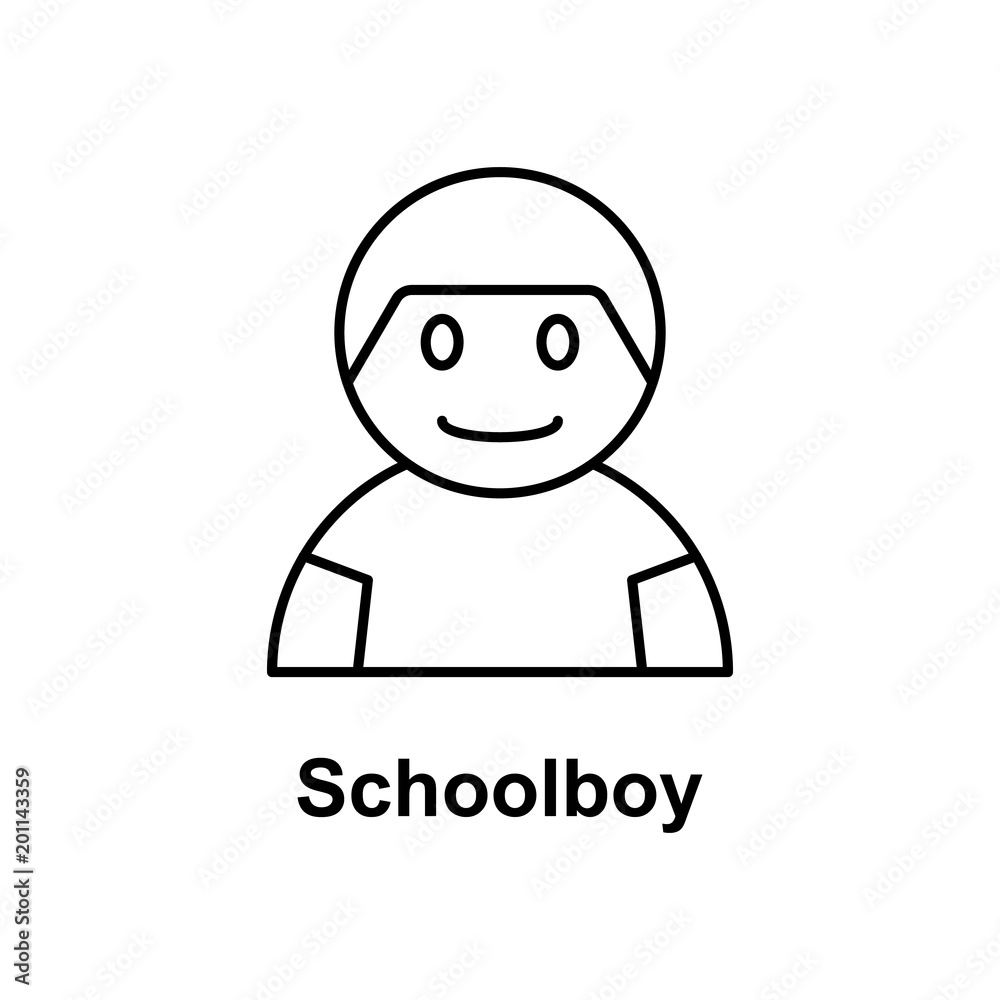 schoolboy icon. Element of school icon for mobile concept and web apps. Thin line icon for website design and development, app development. Premium icon schoolboy icon. Element of school icon for mobile concept and web apps. Thin line icon for website design and development, app development. Premium icon