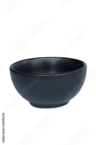 Black Ceramic Cup isolate on white 