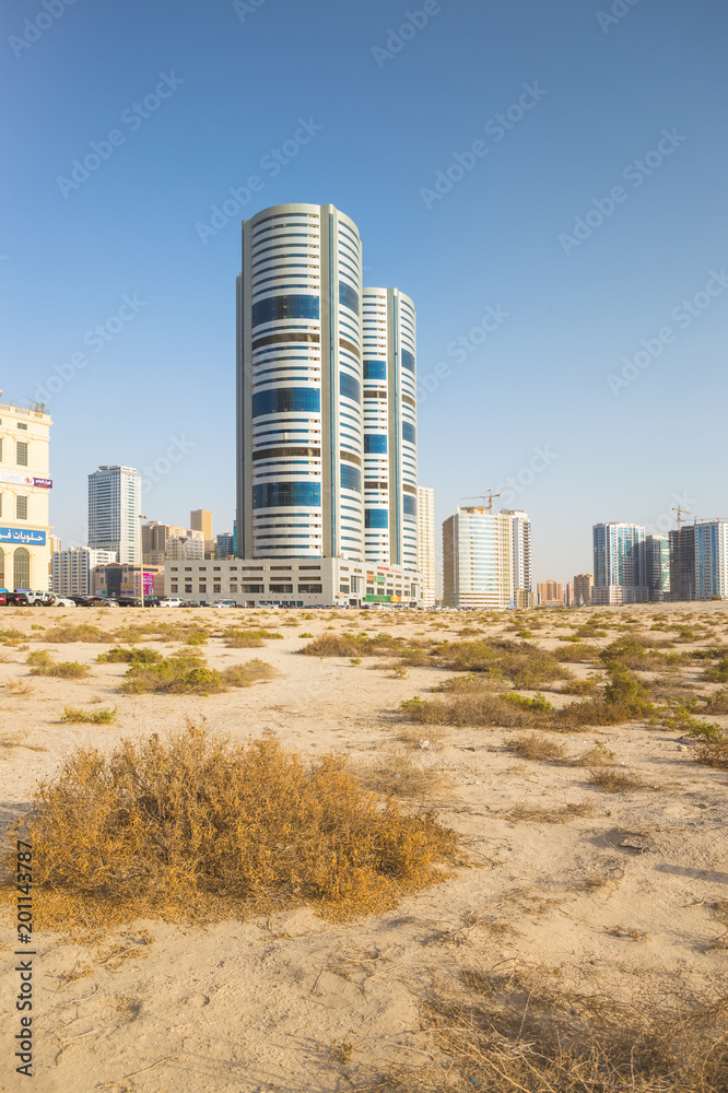 General view of modern buildings in Sharjah General view of modern buildings in Sharjah