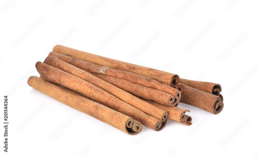 cinnamon stick spice isolated on white background