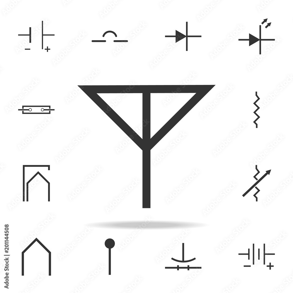 Electronic circuit symbol icon. Detailed set of web icons. Premium quality graphic design. One of the collection icons for websites, web design, mobile app
