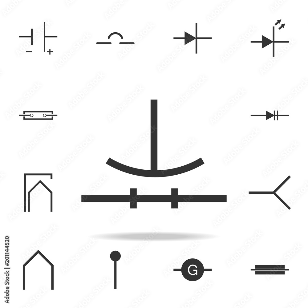Electronic circuit symbol icon. Detailed set of web icons. Premium quality graphic design. One of the collection icons for websites, web design, mobile app Electronic circuit symbol icon. Detailed set of web icons. Premium quality graphic design. One of the collection icons for websites, web design, mobile app