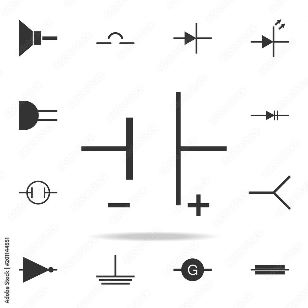 Electronic circuit symbol icon. Detailed set of web icons. Premium quality graphic design. One of the collection icons for websites, web design, mobile app