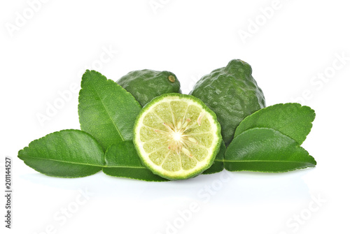 Bergamot fruit isolated on the white background.