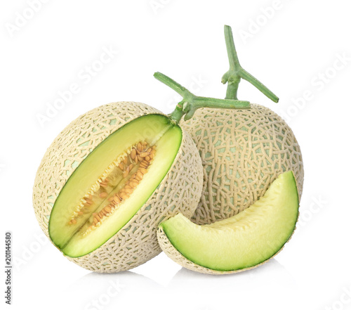 cantaloupe melon isolated on white background