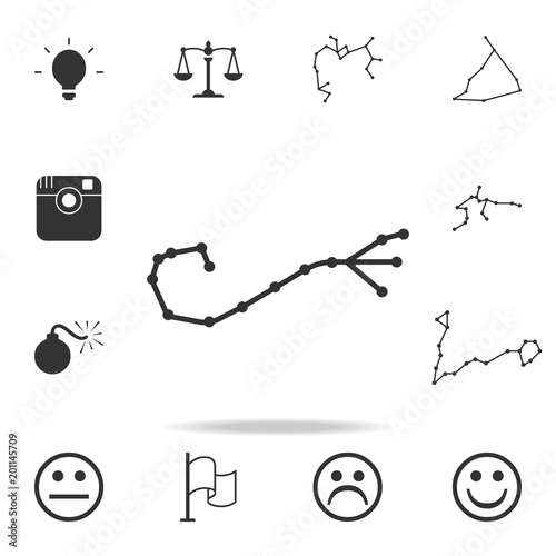 constellation and part of zodiacal system canser Scorpion icon. Detailed set of web icons. Premium quality graphic design. One of the collection icons for websites, web design