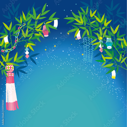 七夕　背景イラスト
