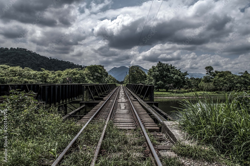 Ponte Linha Férrea, Sítio Capivari, Cubatão, ponte,  bridge