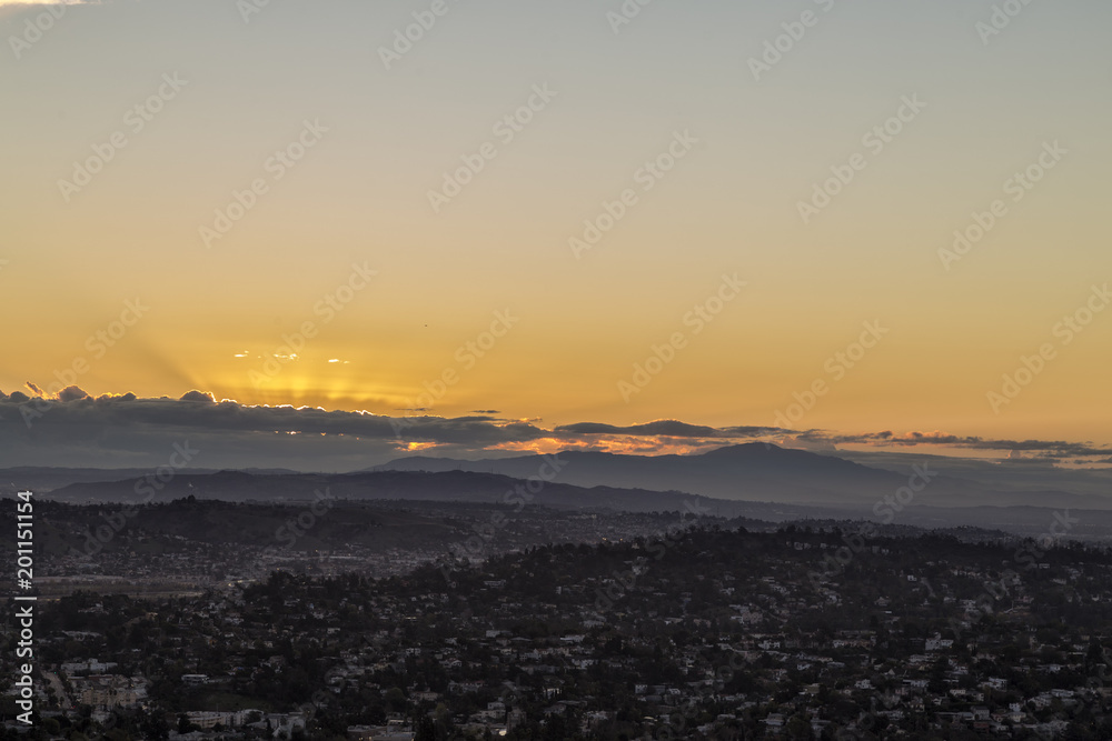 A Yellow Sunrise in Los Angeles