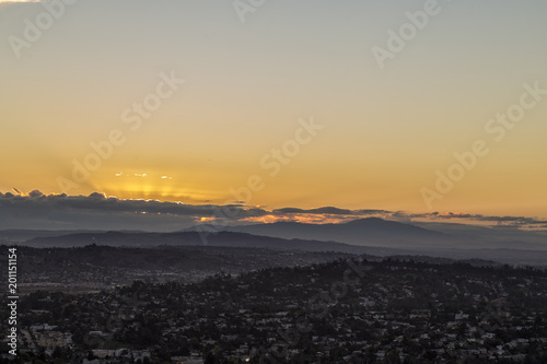 A Yellow Sunrise in Los Angeles © letfluis