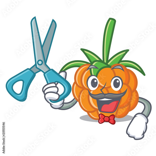 Barber cloudberry character cartoon style