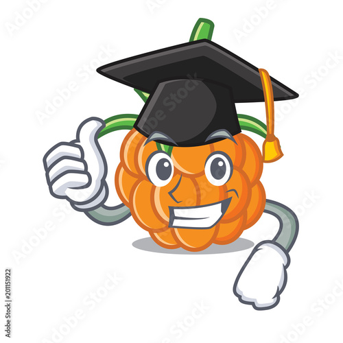 Graduation cloudberry character cartoon style