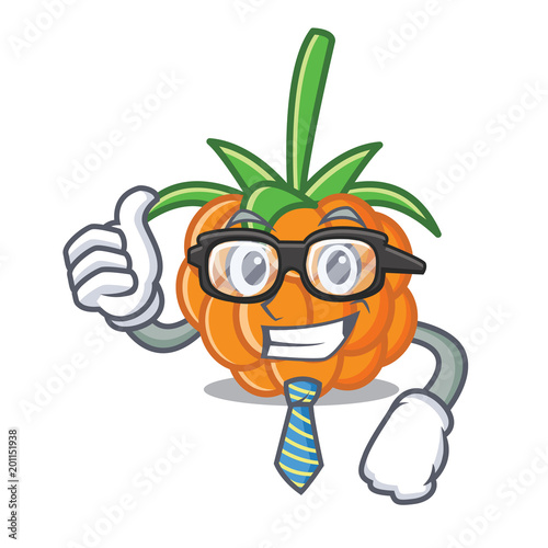 Businessman cloudberry character cartoon style