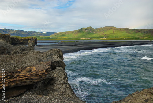 Iceland. Rocks on the shore
