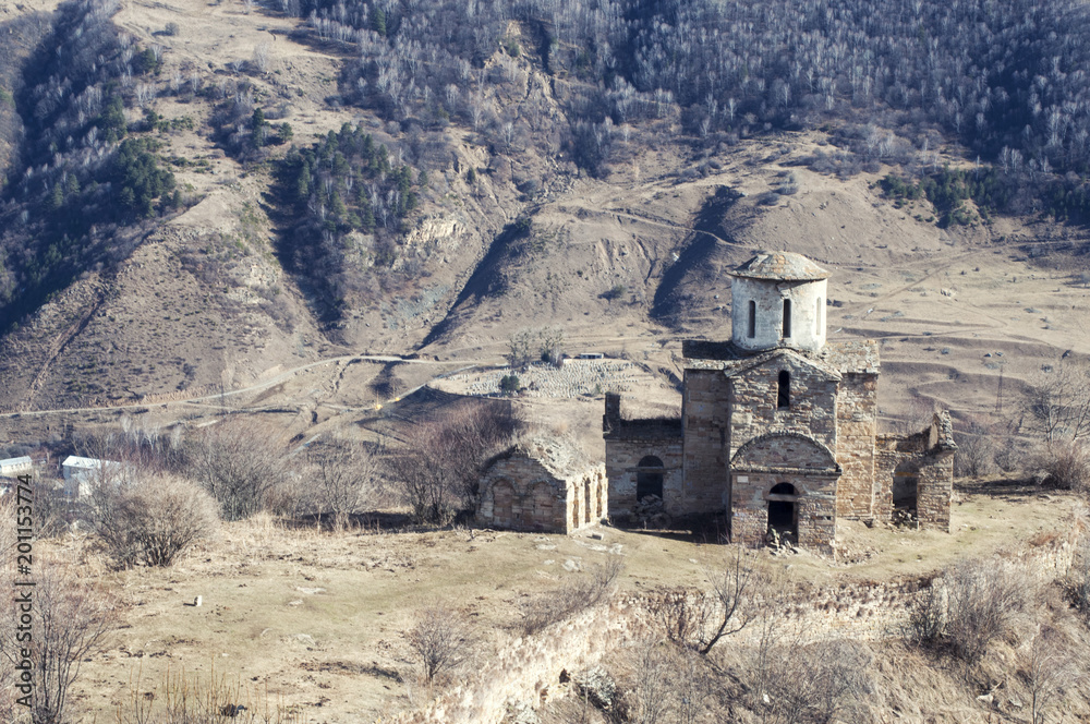 Senty Church in the Caucasus mountains