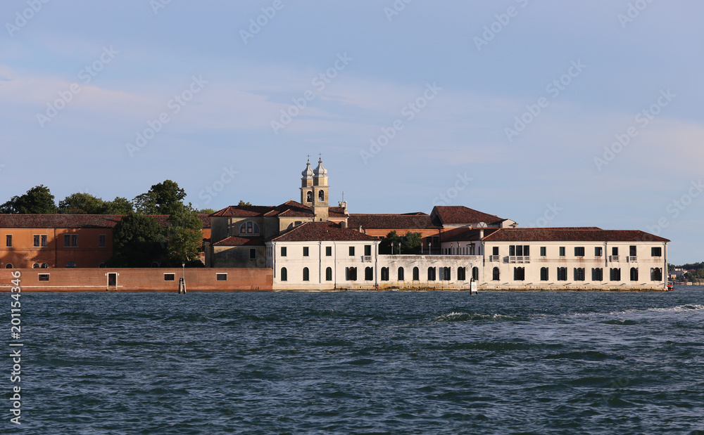 Venice Italy Buildings of the Benedictines in San Servolo Island