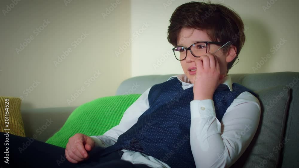 4K Future Transparent Smart Device, Boy Talking on Phone