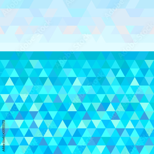 Seamless triangle pattern. Universal sea landscape. Striped multicolored background. Universal geometric texture. Dinamic colored background. Lineal wallpaper. Decorative style. Line art. Doodle