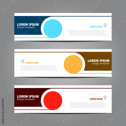 Design horizontal template flyer banner. Vector illustration.