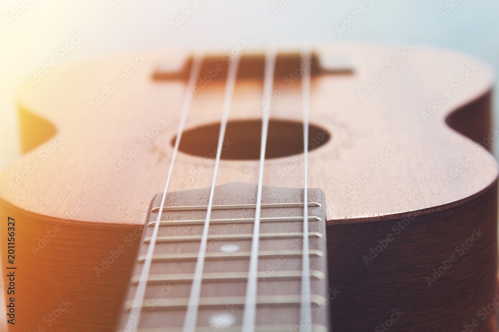 Fototapeta premium Ukulele guitar background