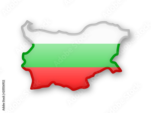 Free Download Bulgaria flag and contour of the country. - GFXLoad