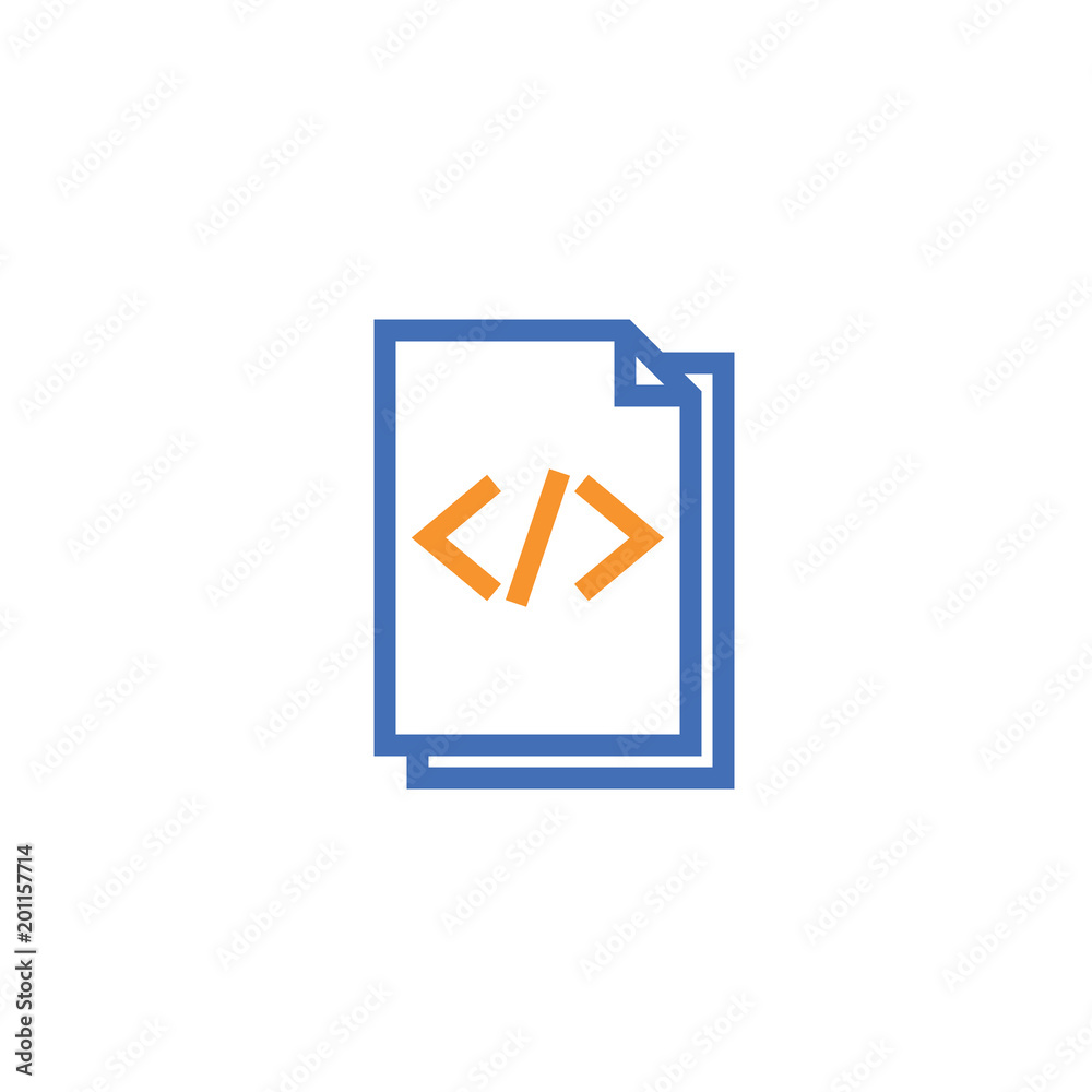 HTML Document paper outline icon. isolated note paper icon in thin line style for graphic and web design. Simple flat symbol Pixel Perfect vector Illustration.