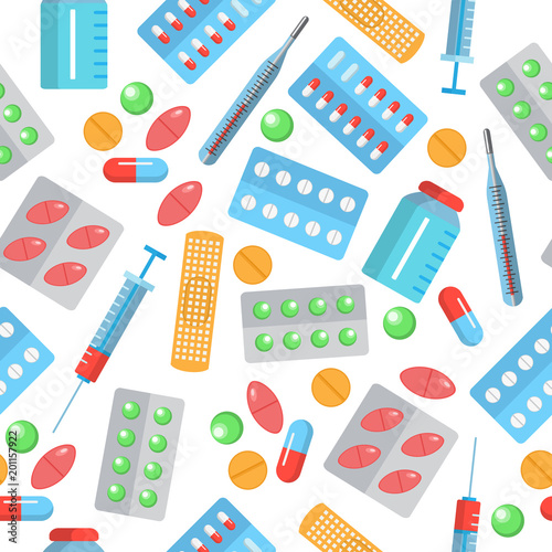 Pharmacy seamless pattern