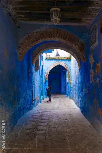 Chefchaouen, Morocco. March 25, 2017. Walking Around Old Medina, Chefchaouen, Blue City of northwest Morocco © Roserunn