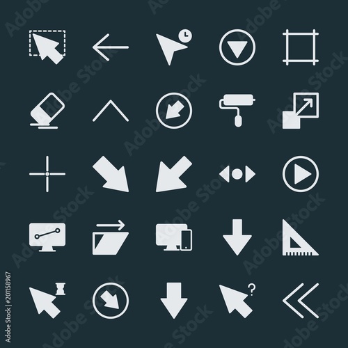 Free Download Modern Simple Set of arrows, cursors, design Vector fill Icons. ..Contains such Icons as  line,  tool, circle,  computer,  design,  right and more on dark background. Fully Editable. Pixel Perfect. - GFXLoad
