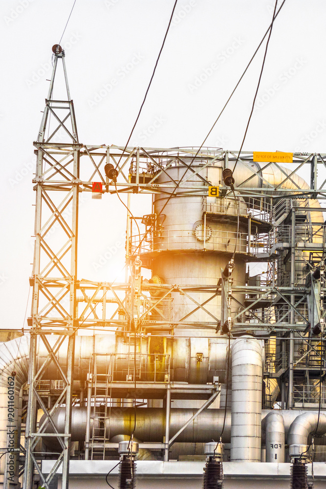 Industrial zone. Plant oil and gas refinery industry. Industrial zone. Plant oil and gas refinery industry.