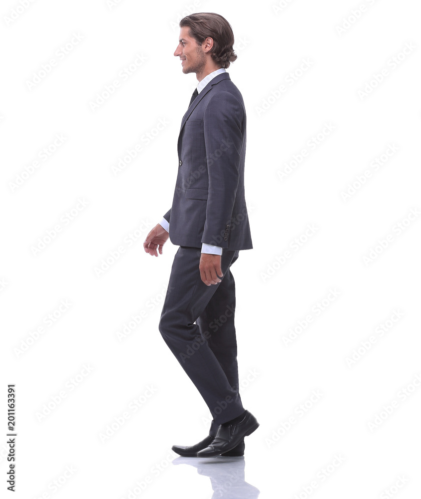 Profile of walking businessman, i Profile of walking businessman, i