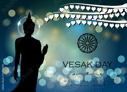 Abstract of Vesak Day. That's one sign of Buddism especially The Lord Buddha. Buddhists around the world called The Meditation Day and Buddha Jayanti Day.
